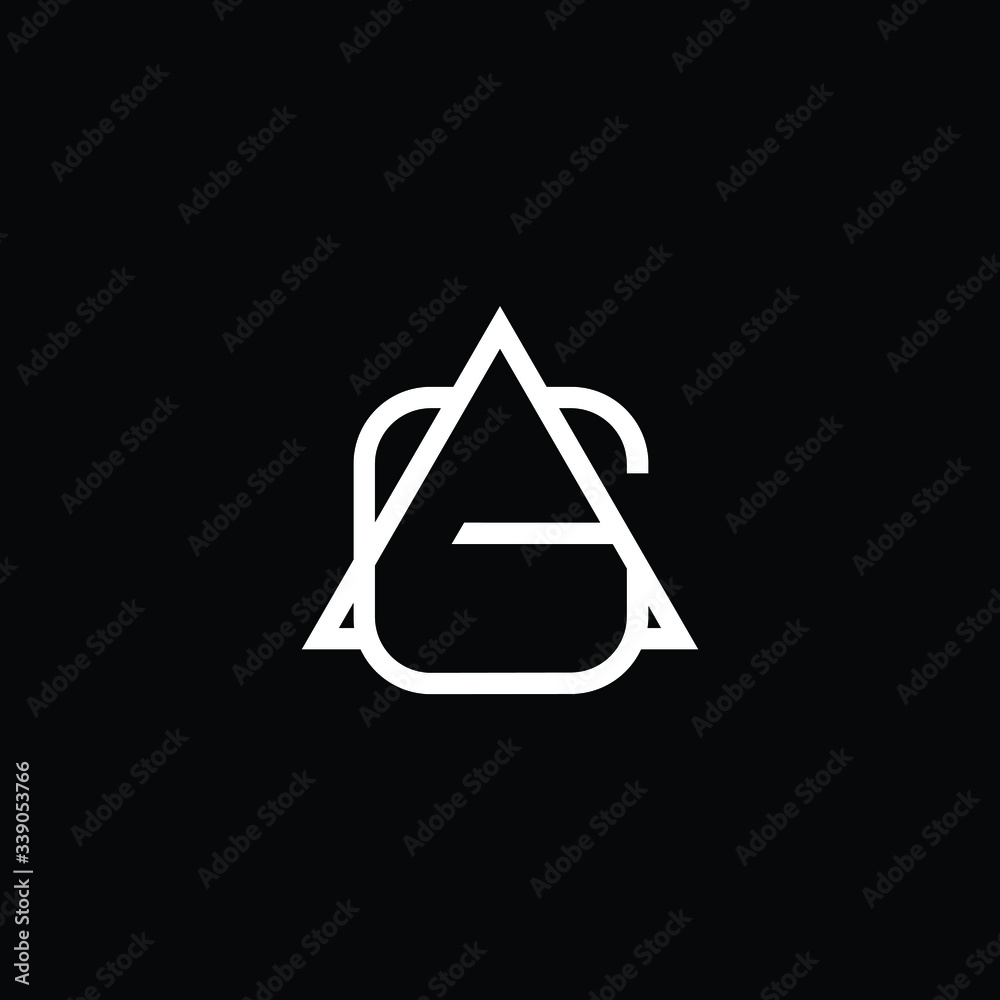 Minimal elegant monogram art logo. Outstanding professional trendy awesome artistic AG GA initial based Alphabet icon logo. Premium Business logo White color on black background Minimal elegant monogram art logo. Outstanding professional trendy awesome artistic AG GA initial based Alphabet icon logo. Premium Business logo White color on black background