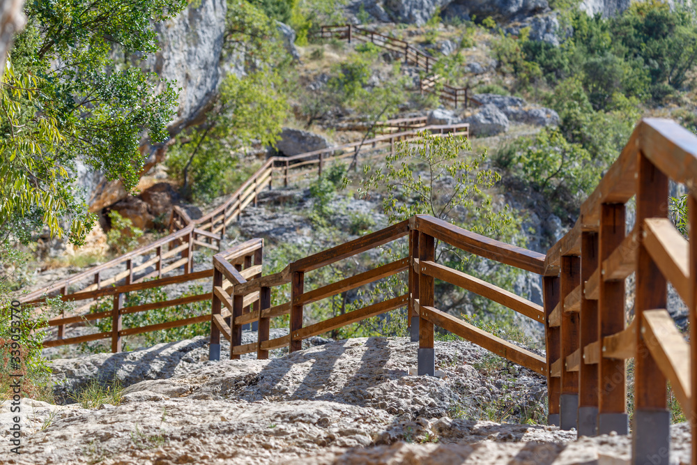 Rocks in Krka National nature park with lakes and waterfalls, Croatia Rocks in Krka National nature park with lakes and waterfalls, Croatia