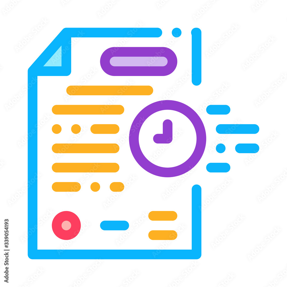 adjournment of trial date icon vector. adjournment of trial date sign. color symbol illustration
