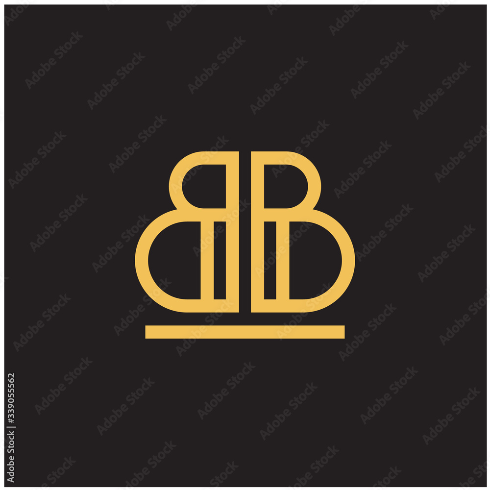 Letter BB Simple Minimalist Modern Logo Letter BB Simple Minimalist Modern Logo