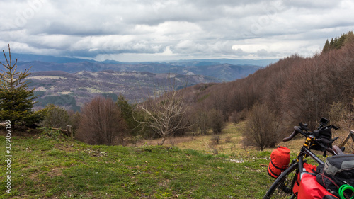 mountain bike in the mountains