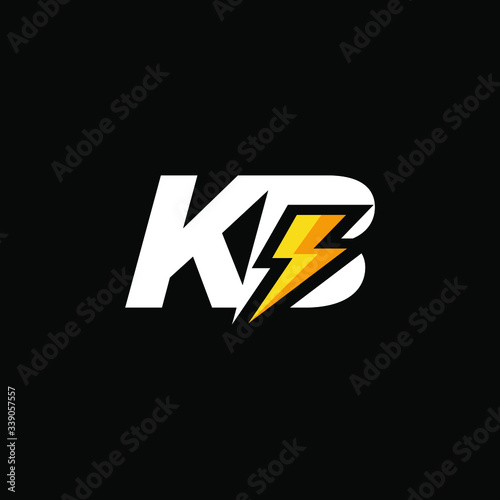 Free Download Initial Letter KB with Lightning	 - GFXLoad