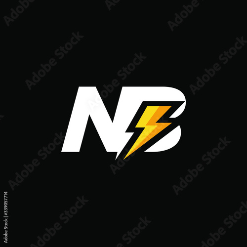 Free Download Initial Letter NB with Lightning	 - GFXLoad