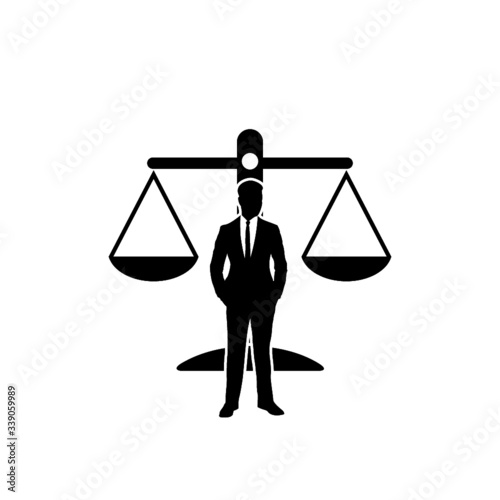 Business law icon isolated on white background