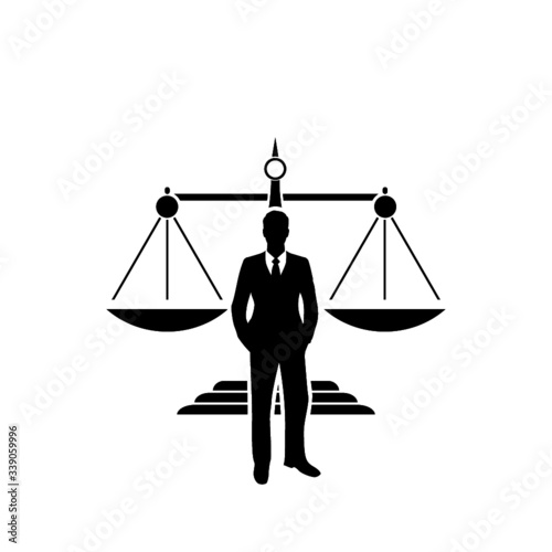 Business law icon isolated on white background