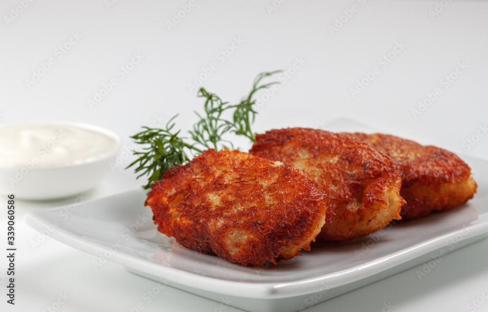 Potato Pancake with Sour Cream and Dill Potato Pancake with Sour Cream and Dill