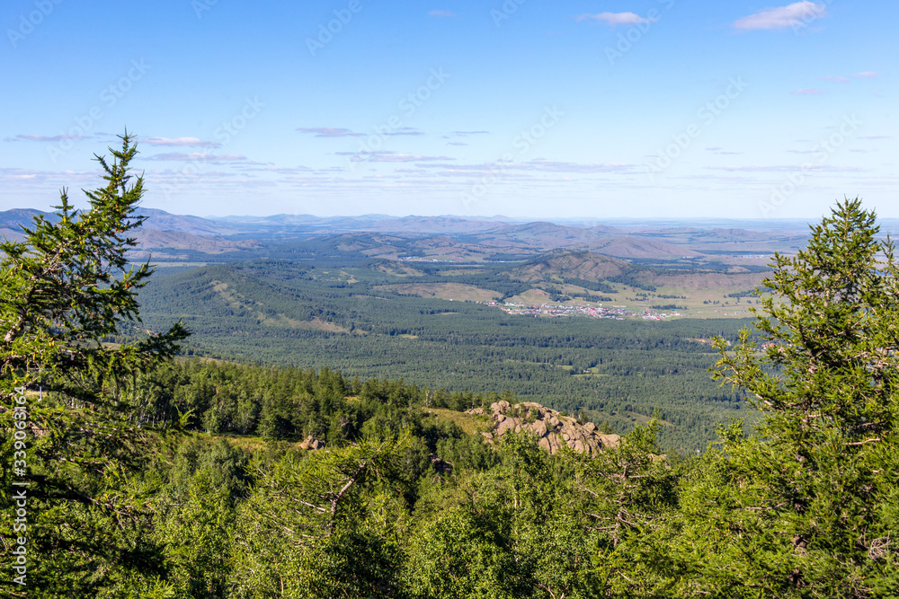 South Ural mountains in the vicinity of Bannoe lake. Metallurgist-magnitogorsk ski resort, republic Bashkortostan, Russia