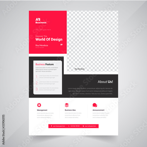 Business flyer design layout template in A4 size. Corporate Concept.