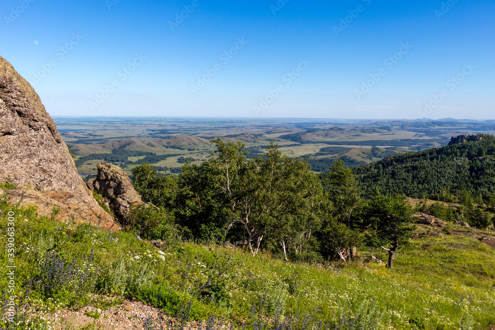 South Ural mountains in the vicinity of Bannoe lake. Metallurgist-magnitogorsk ski resort, republic Bashkortostan, Russia South Ural mountains in the vicinity of Bannoe lake. Metallurgist-magnitogorsk ski resort, republic Bashkortostan, Russia