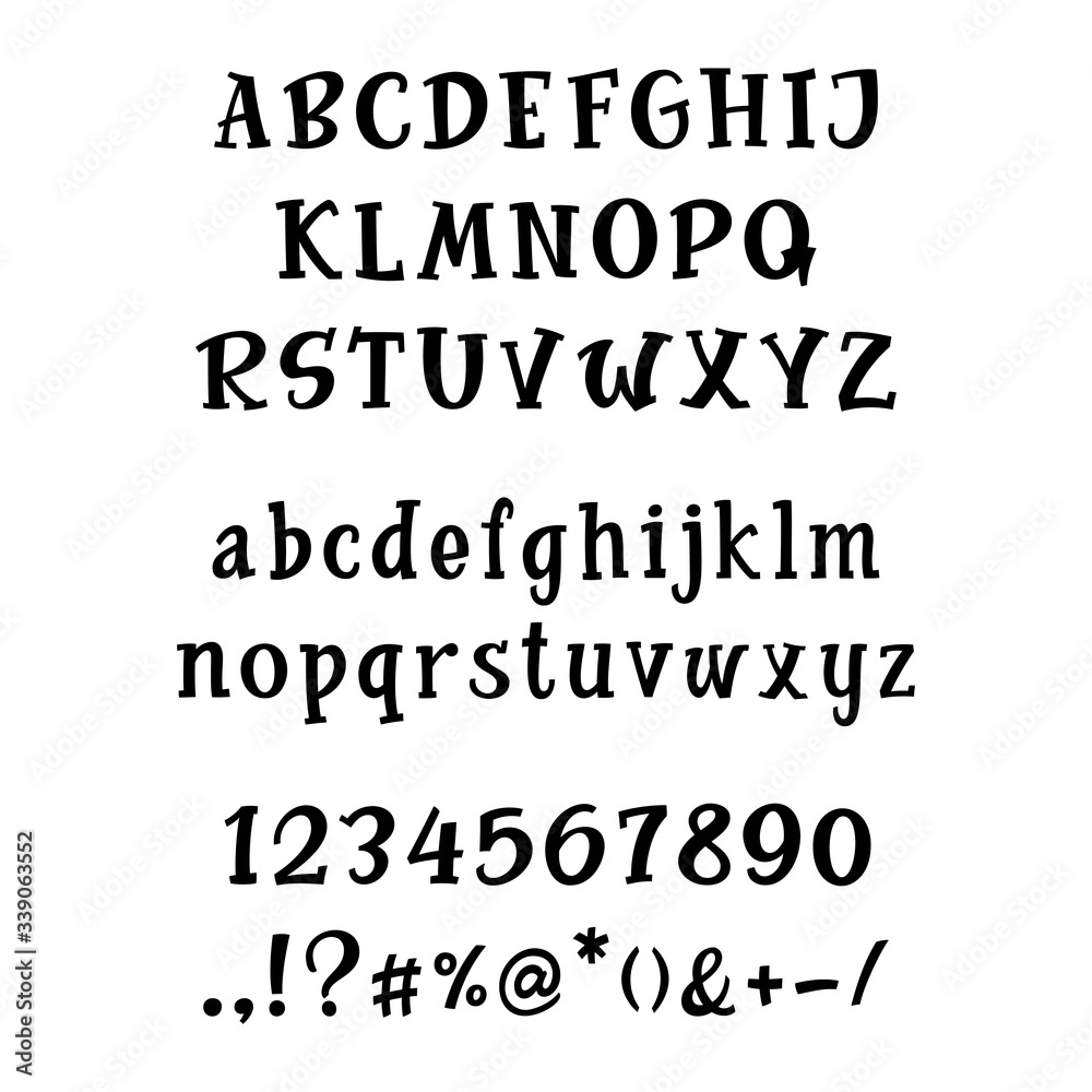 isolated comic holiday alphabet