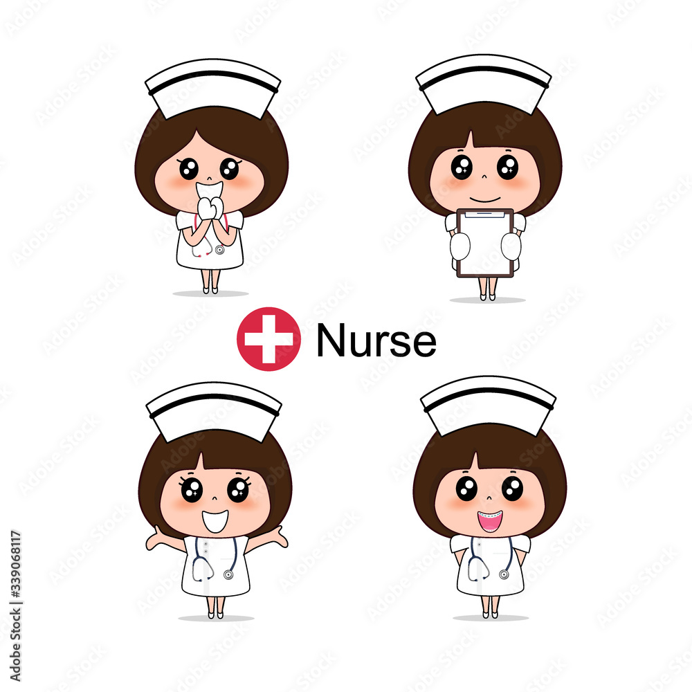 Cartoon character Nurse Design, Medical worker, Medical concept. Vector illustration. Cartoon character Nurse Design, Medical worker, Medical concept. Vector illustration.