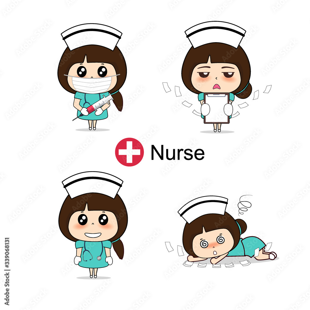 Cartoon character Nurse Design, Medical worker, Medical concept. Vector illustration. Cartoon character Nurse Design, Medical worker, Medical concept. Vector illustration.