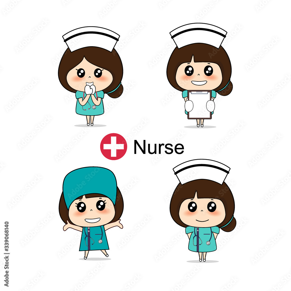 Cartoon character Nurse Design, Medical worker, Medical concept. Vector illustration. Cartoon character Nurse Design, Medical worker, Medical concept. Vector illustration.