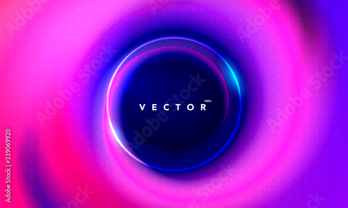 Vector Illustration Abstract Fluid Background In Neon Color