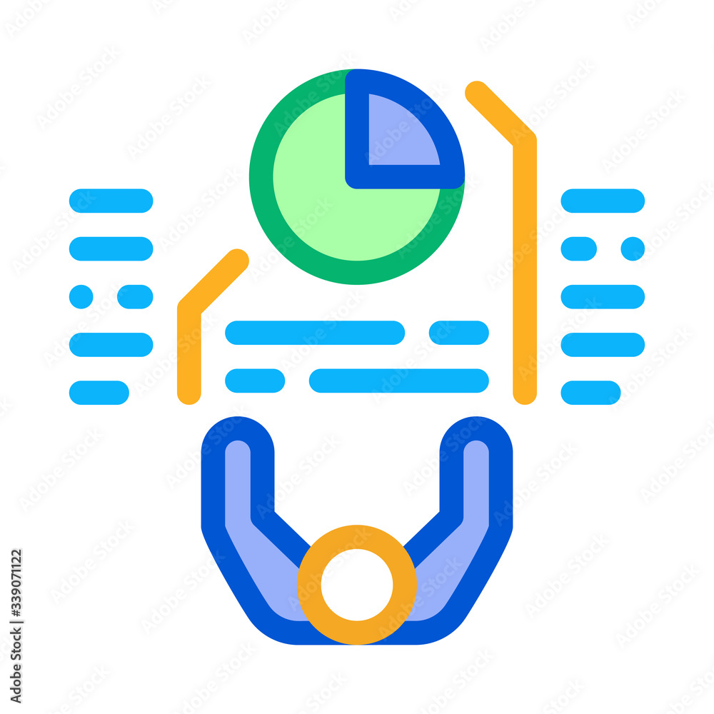 human pie chart icon vector. human pie chart sign. color symbol illustration human pie chart icon vector. human pie chart sign. color symbol illustration