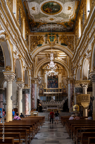  Paintings and decorations in the interiors of Matera Cathedral, Basilicata,  Italy © wjarek