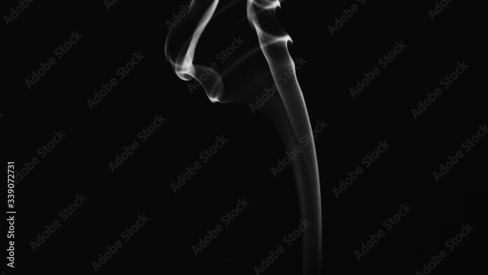 B&W Incense Smoke moving in slow motion B&W Incense Smoke moving in slow motion