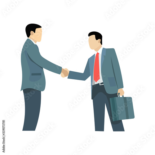 design illustration template shake hands