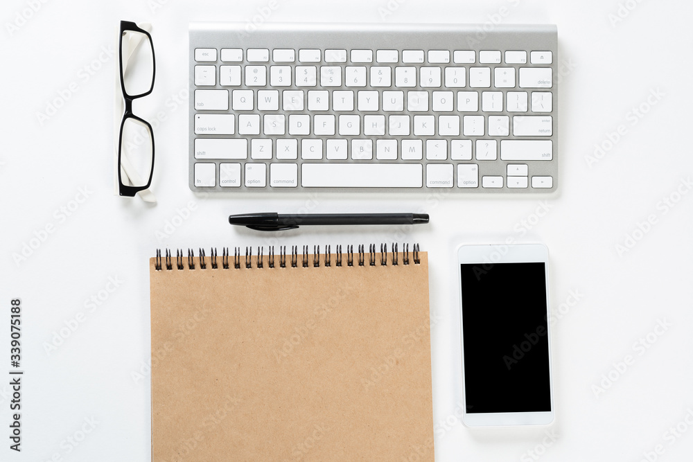 Still life of modern office workspace with gadgets Still life of modern office workspace with gadgets