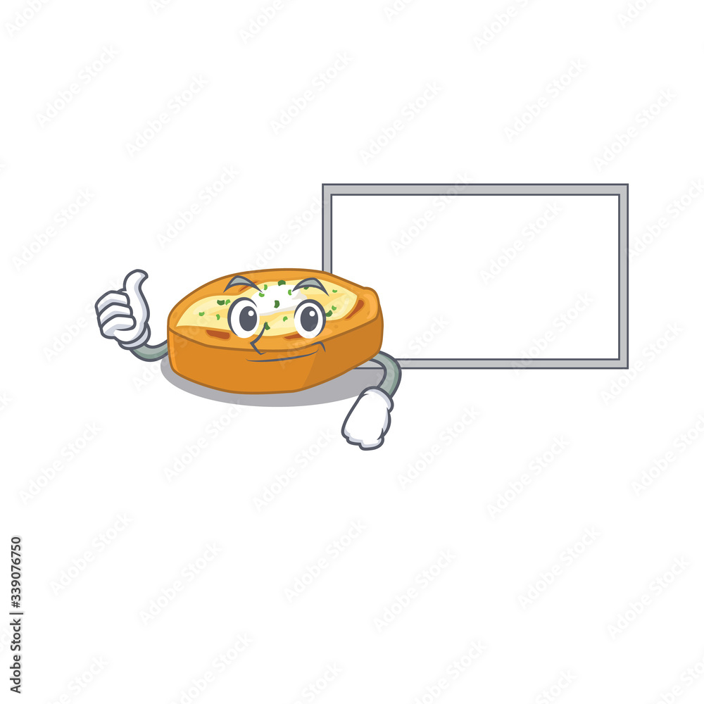 Humorous baked potatoes cartoon design Thumbs up bring a white board Humorous baked potatoes cartoon design Thumbs up bring a white board
