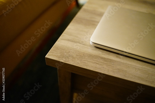 macbook on coffee table
