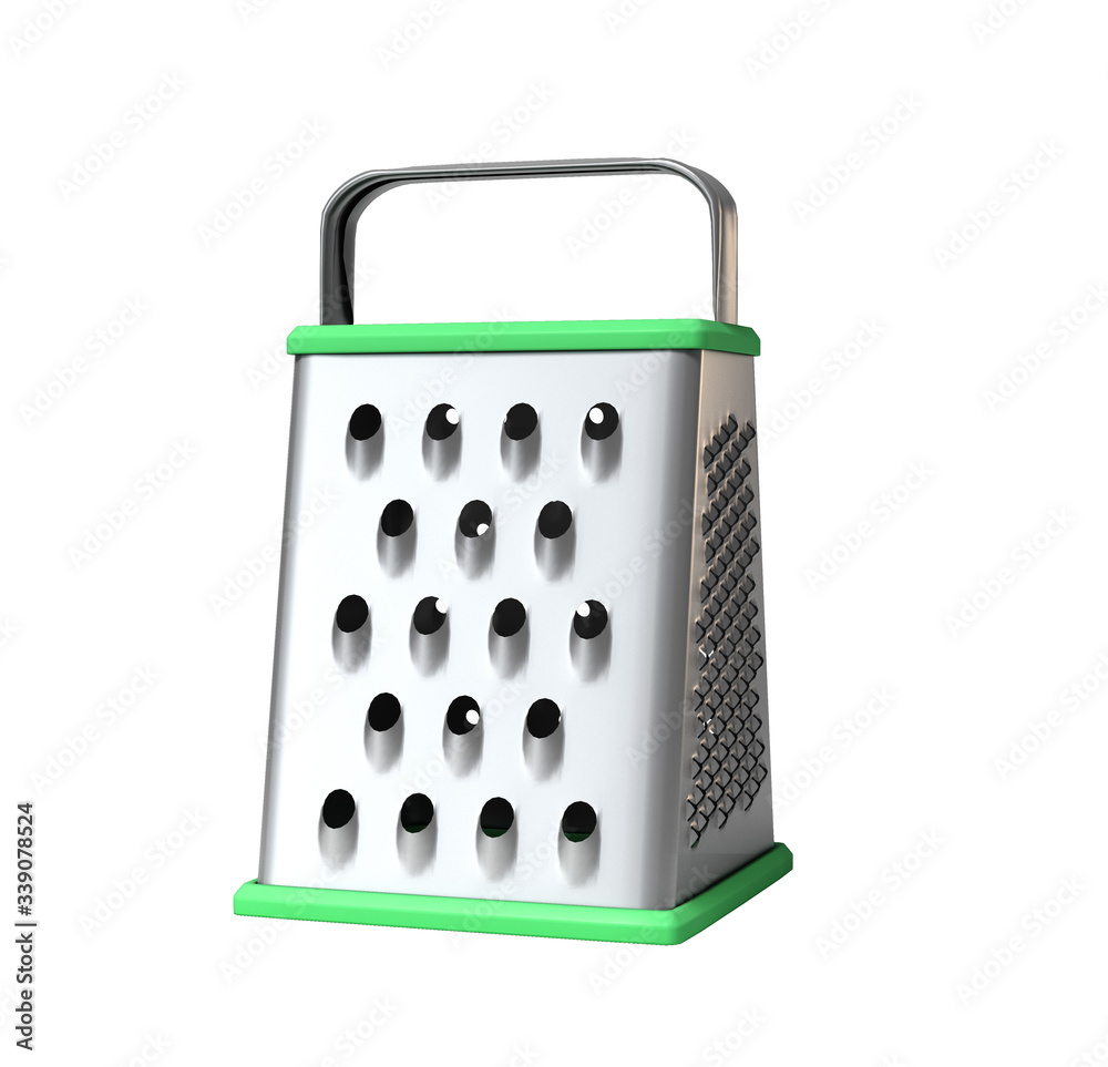grater for cheese and vegetables cooking tool 3d render on white no shadow grater for cheese and vegetables cooking tool 3d render on white no shadow