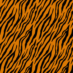 Acrylglasbilder Tierfellmuster Tigerstreifen Animal Print Muster  © Sunny March