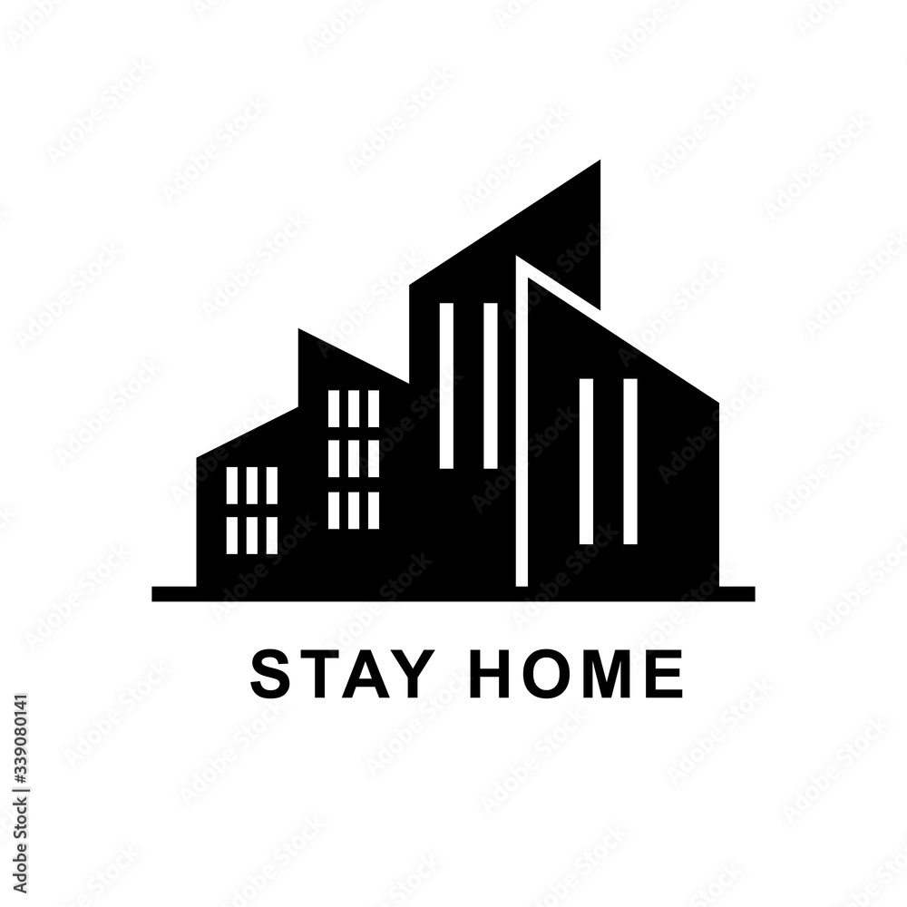 Stay home icon. Vector