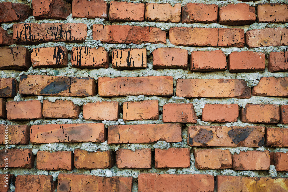 The texture of building materials