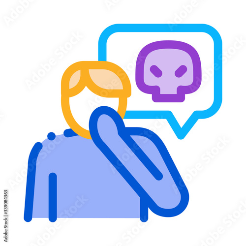 bully man icon vector. bully man sign. color symbol illustration