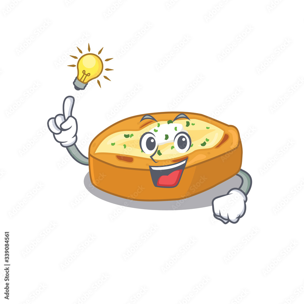 Mascot character design of baked potatoes with has an idea smart gesture Mascot character design of baked potatoes with has an idea smart gesture