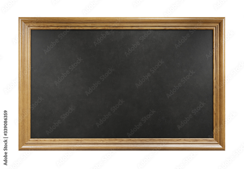 Wooden chalkboard frame isolated on a white background. Clipping path included. Wooden chalkboard frame isolated on a white background. Clipping path included.