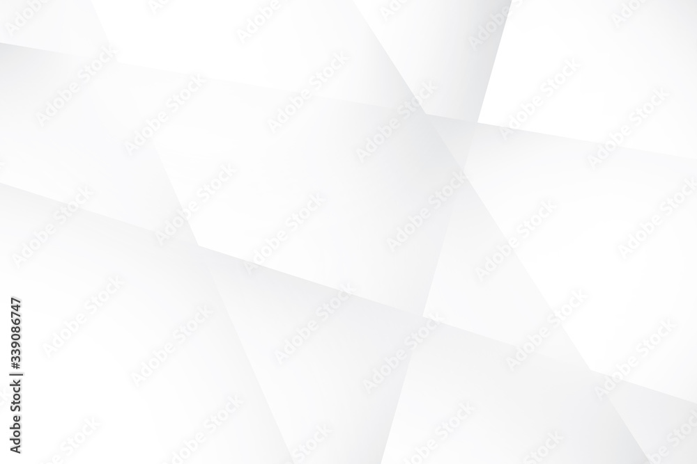 Abstract geometric white and gray color background.  Vector, illustration.