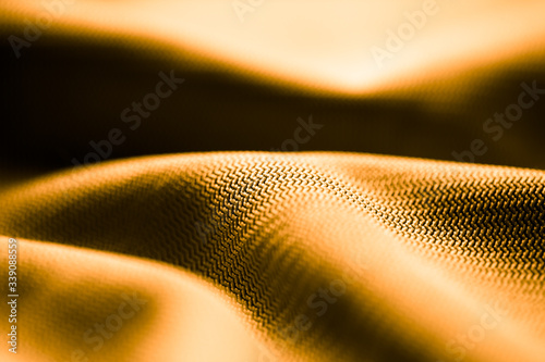 Golden fabric as an abstract background.