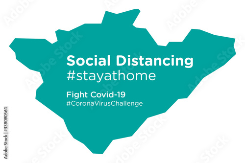 Central Anatolia map with Social Distancing stayathome tag