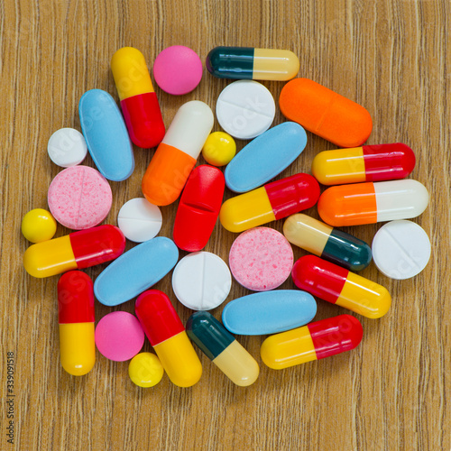 Rainbow of tablets and capsules