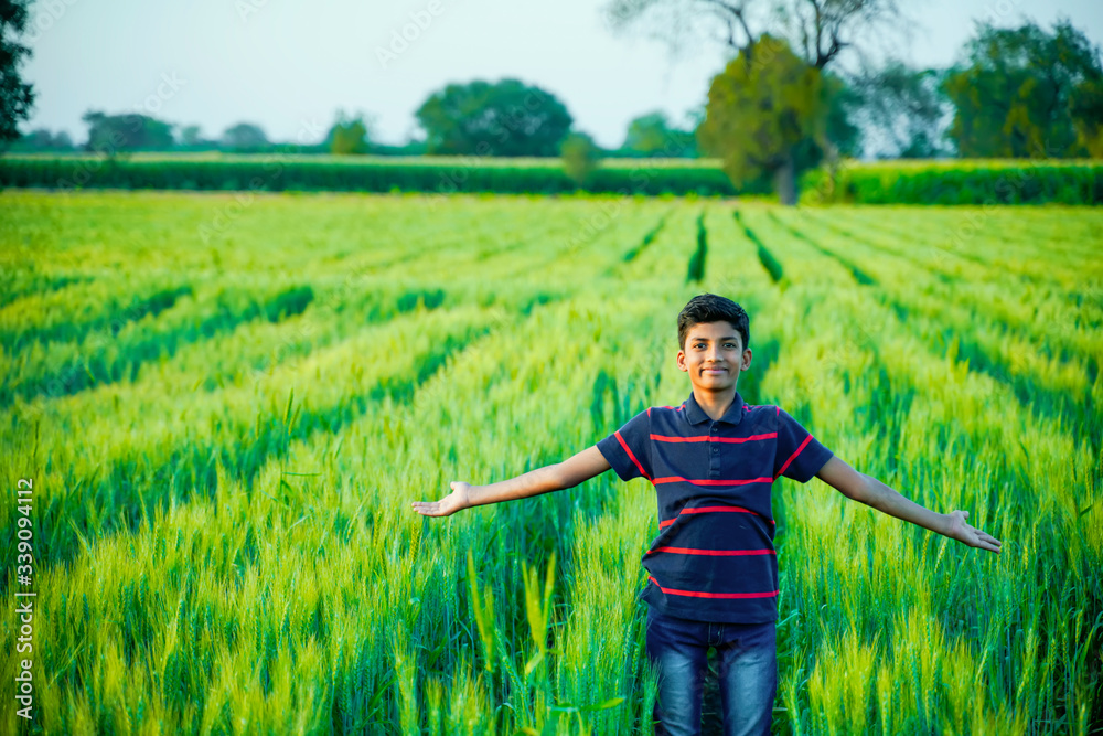 © PRASANNAPIX - indian cute little boy spreading his arms at field