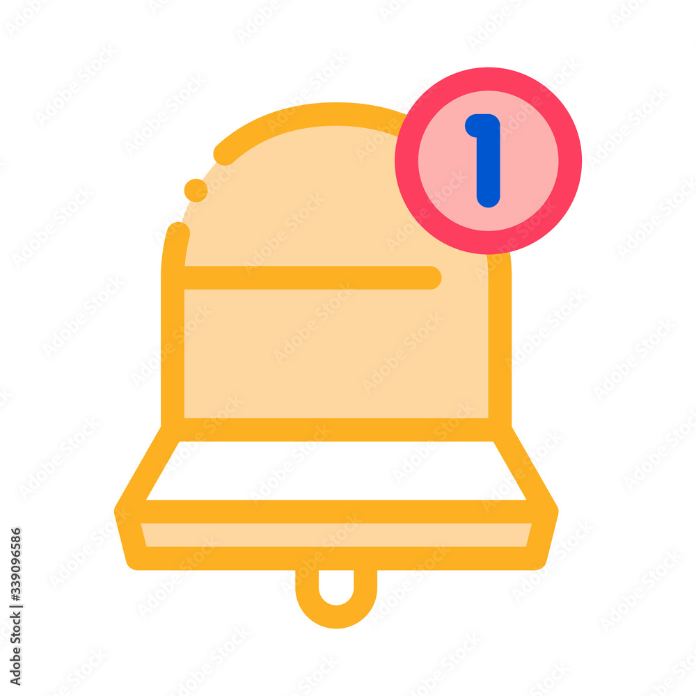 one new notice icon vector. one new notice sign. color symbol illustration