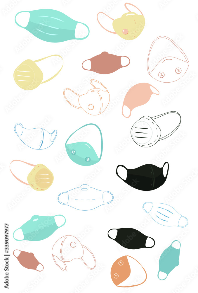  pattern with diferent type of masks