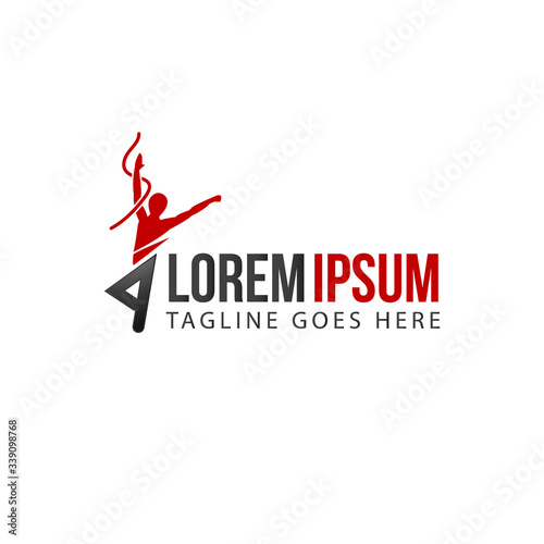 feminim feel women fitness logo design vector illustrations
