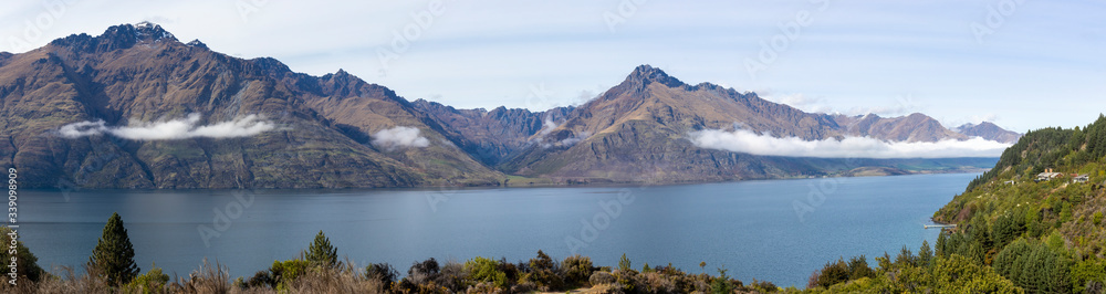 Wakatipu lake panorama, New Zealand