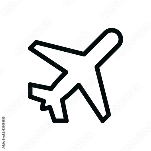Aircraft isolated icon, airline, plane, airplane linear vector icon