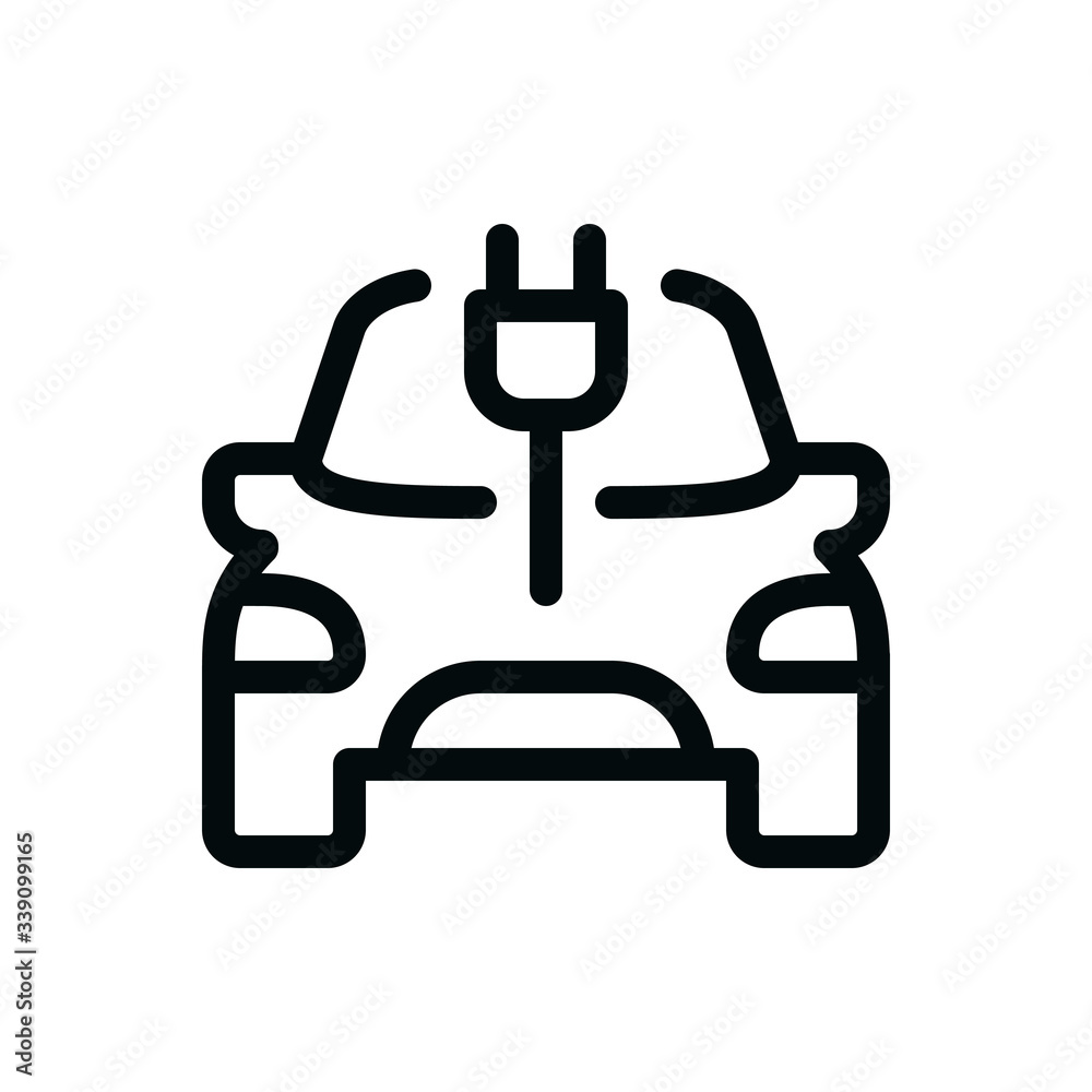 Charging station for electric car isolated vector icon Charging station for electric car isolated vector icon