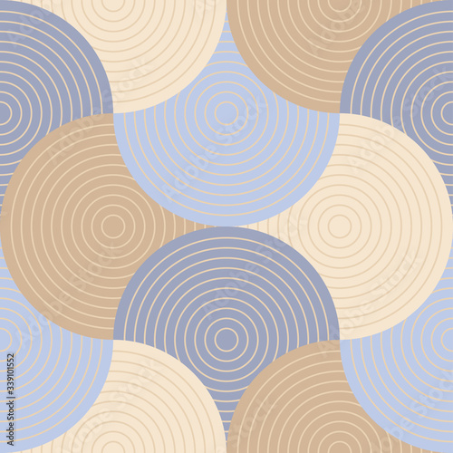Beige and Paris blue wavy s...