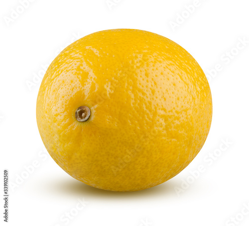 Cuadro en lienzo Ripe whole Lemon isolated on white background