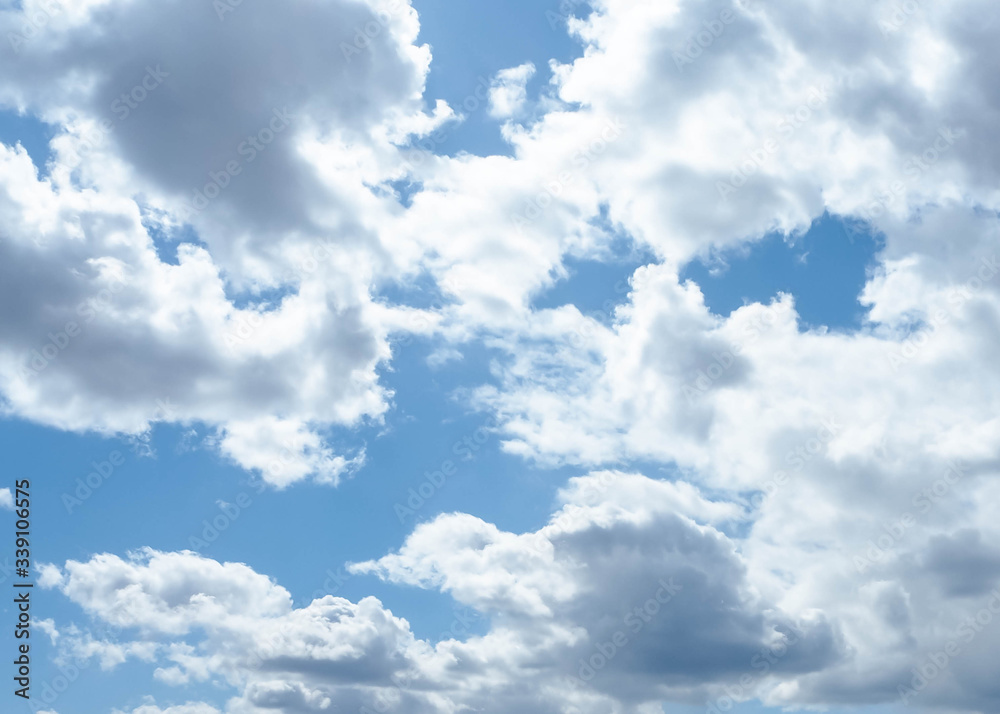 Blue sky with white debris. Background . Ozone layer Blue sky with white debris. Background . Ozone layer