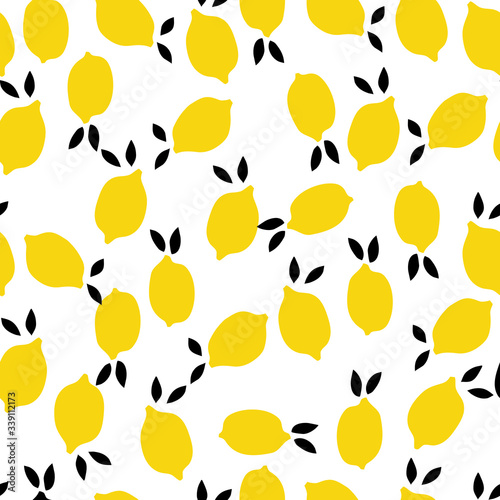 seamless pattern, lemon art surface design for fabric scarf and decor