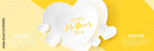 happy mother day banner design. vector illustration