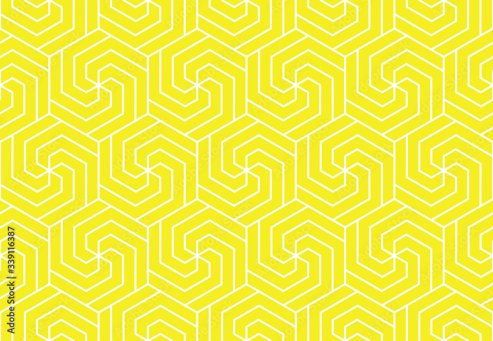 The geometric pattern with lines. Seamless vector background. White and yellow texture. Graphic modern pattern. Simple lattice graphic design The geometric pattern with lines. Seamless vector background. White and yellow texture. Graphic modern pattern. Simple lattice graphic design
