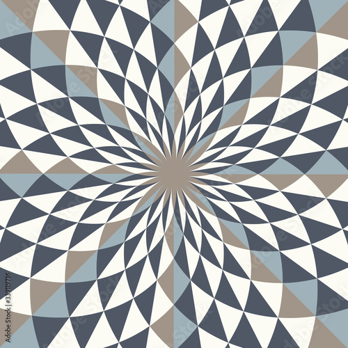 Abstract geo vector pattern  diamond shapes in vortex